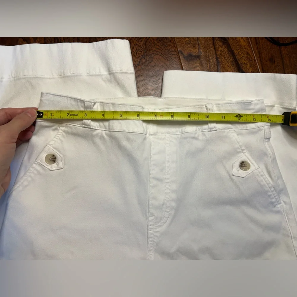 SPANX Stretch Twill Cropped Wide Leg Pant in Bright White Large - Picture 9 of 12